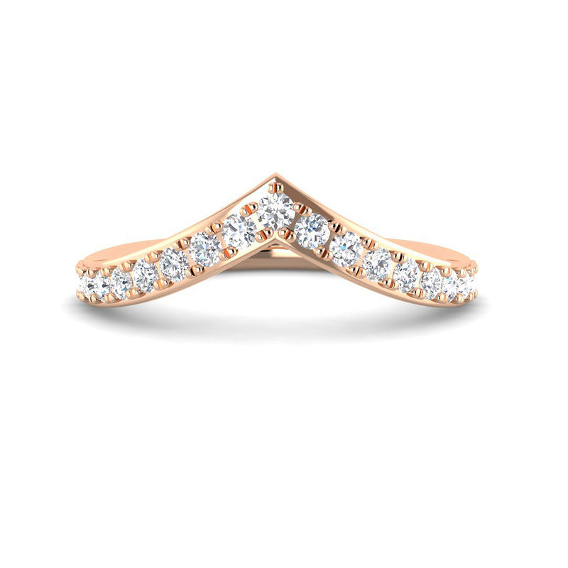 Peaked Diamond Wedding Band (Rose Gold)
