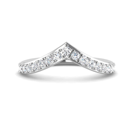 Peaked Diamond Wedding Band (White Gold)