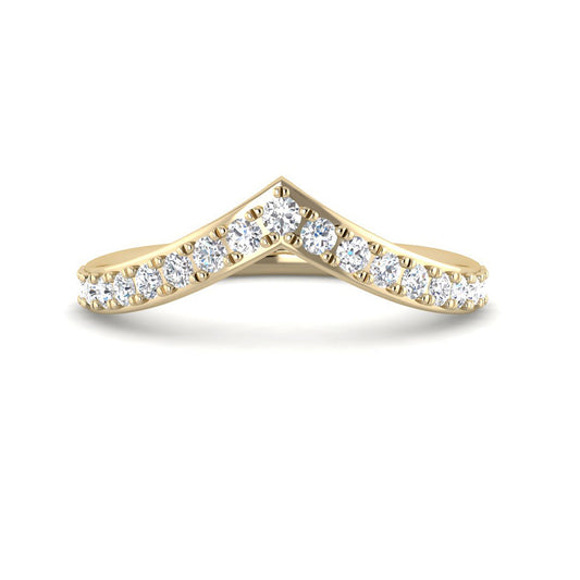 Peaked Diamond Wedding Band (Yellow Gold)