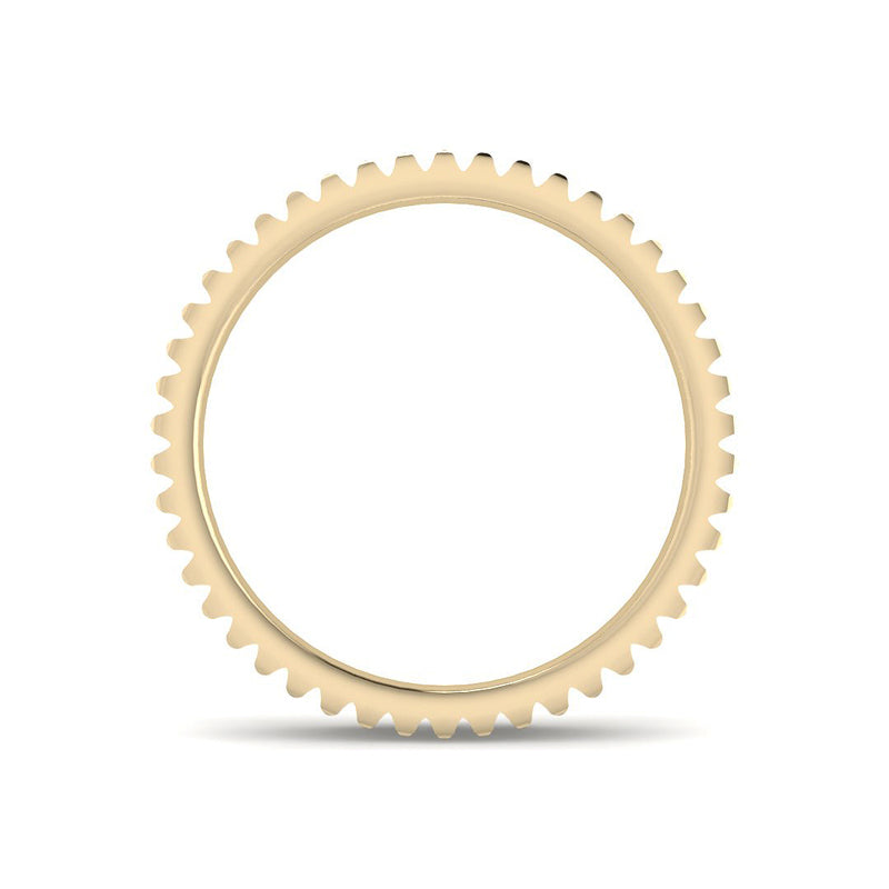 Ridged Gold Band (Yellow Gold)