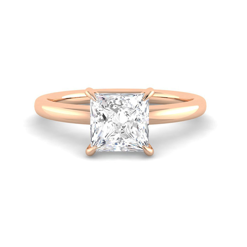 Princess Solitaire Classic Setting (Rose Gold)