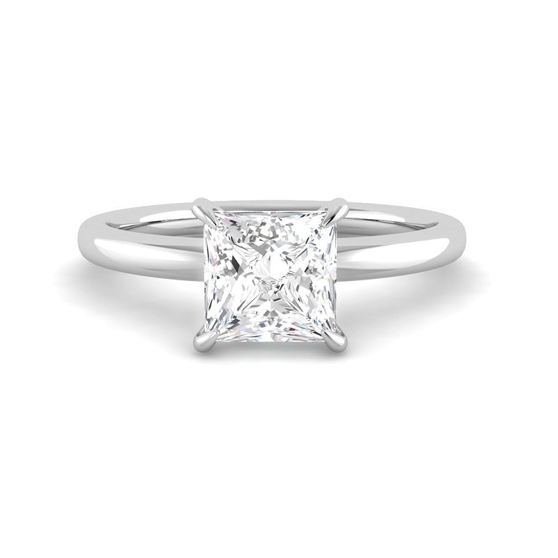 Princess Solitaire Classic Setting (White Gold)
