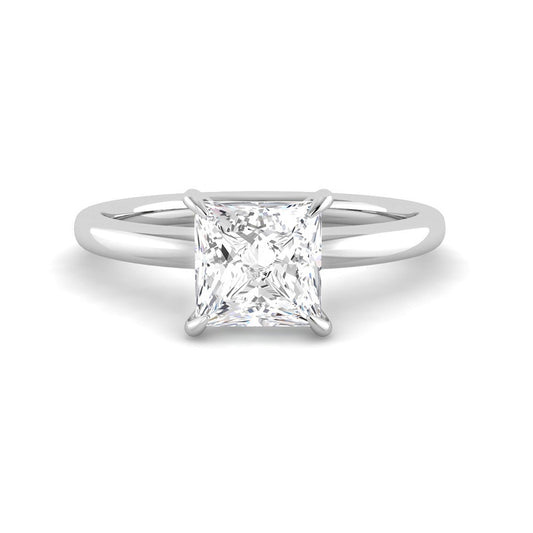 Princess Solitaire Classic Setting (White Gold)