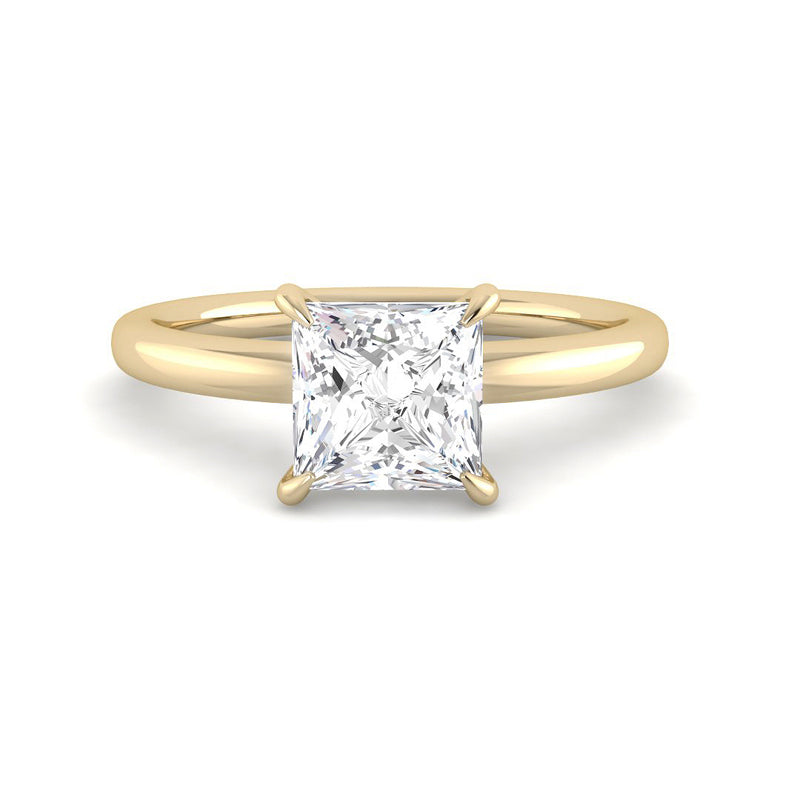 Princess Solitaire Classic Setting (Yellow Gold)