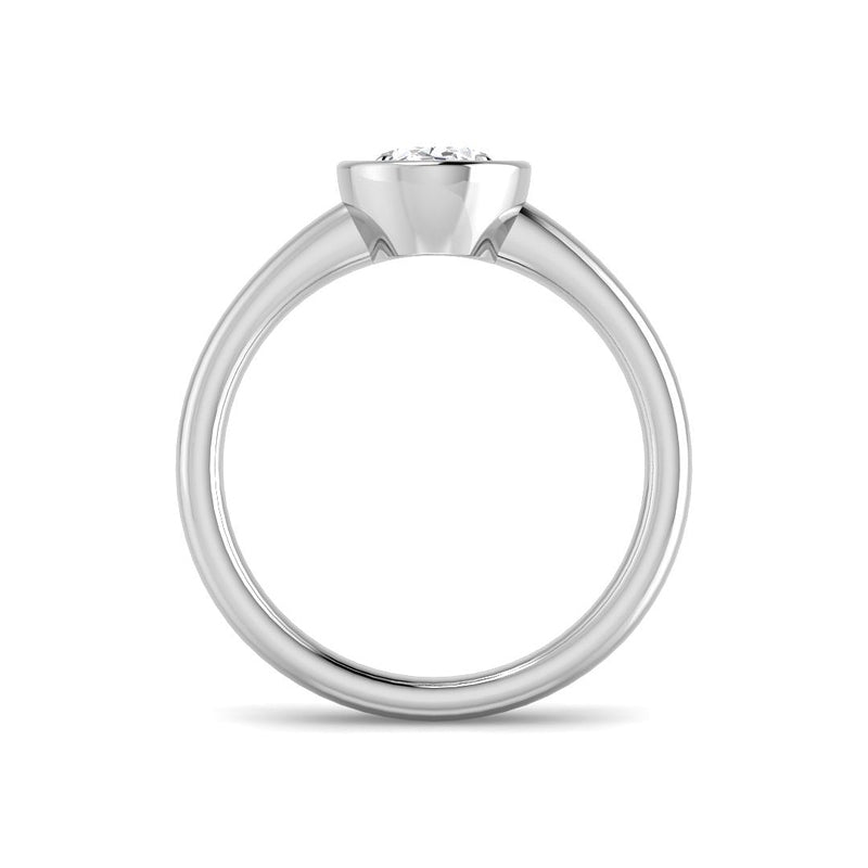 Oval Solitaire Bathtub Setting (White Gold)