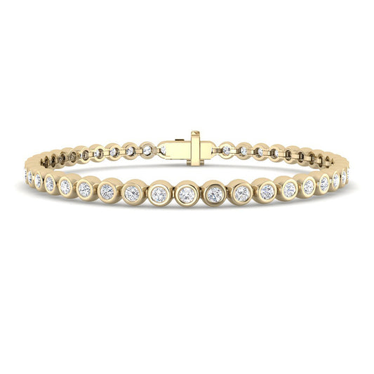 2.94 ct Bezel Set Tennis Bracelet (Yellow Gold)