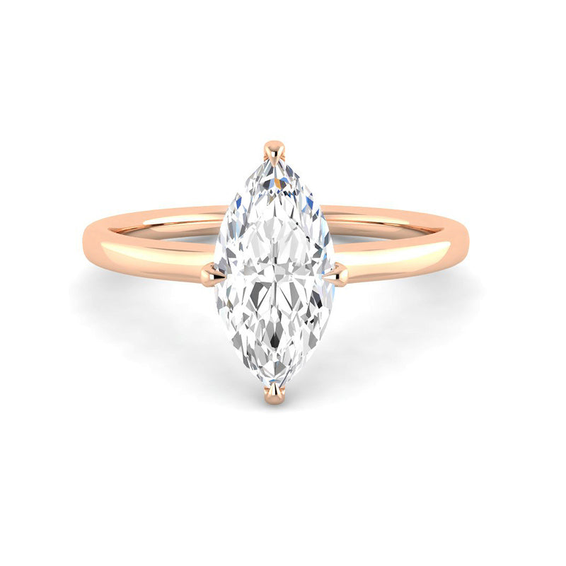 Marquise Solitaire Engagement Ring (Rose Gold)