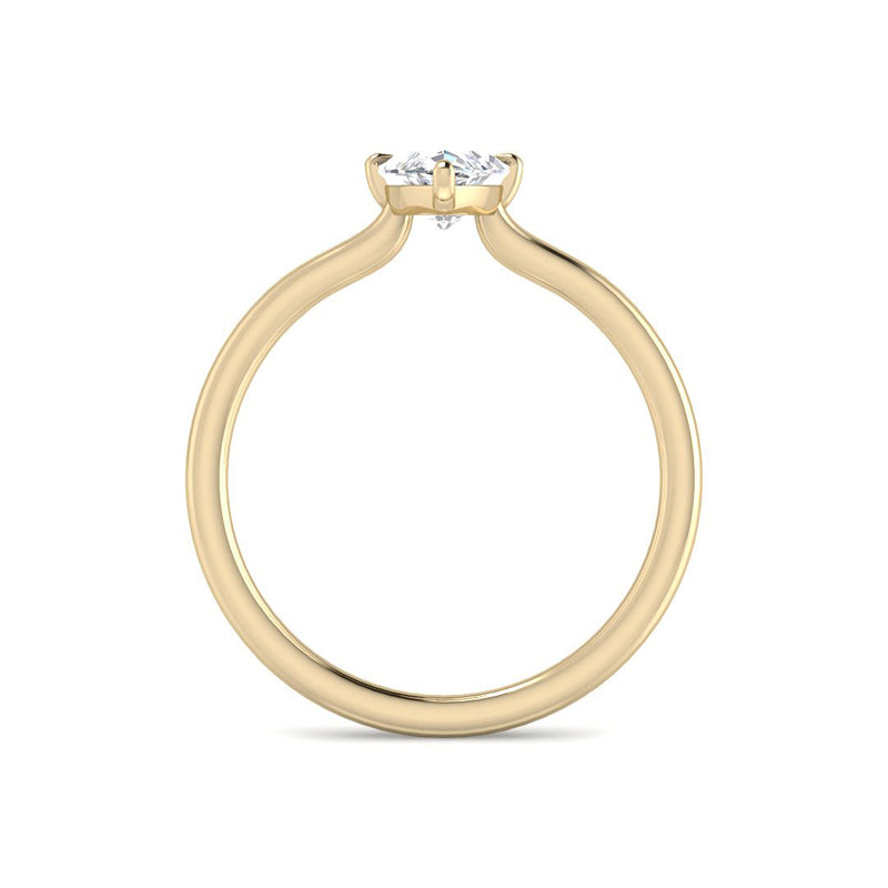 Marquise Solitaire Engagement Ring (Yellow Gold)